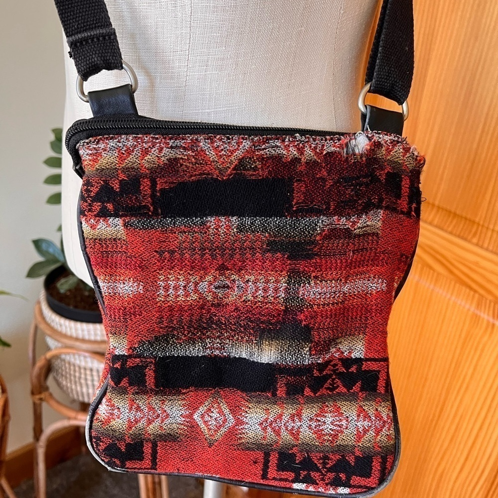 Pendleton Wool Crossbody Purse Adjustable Western… - image 4